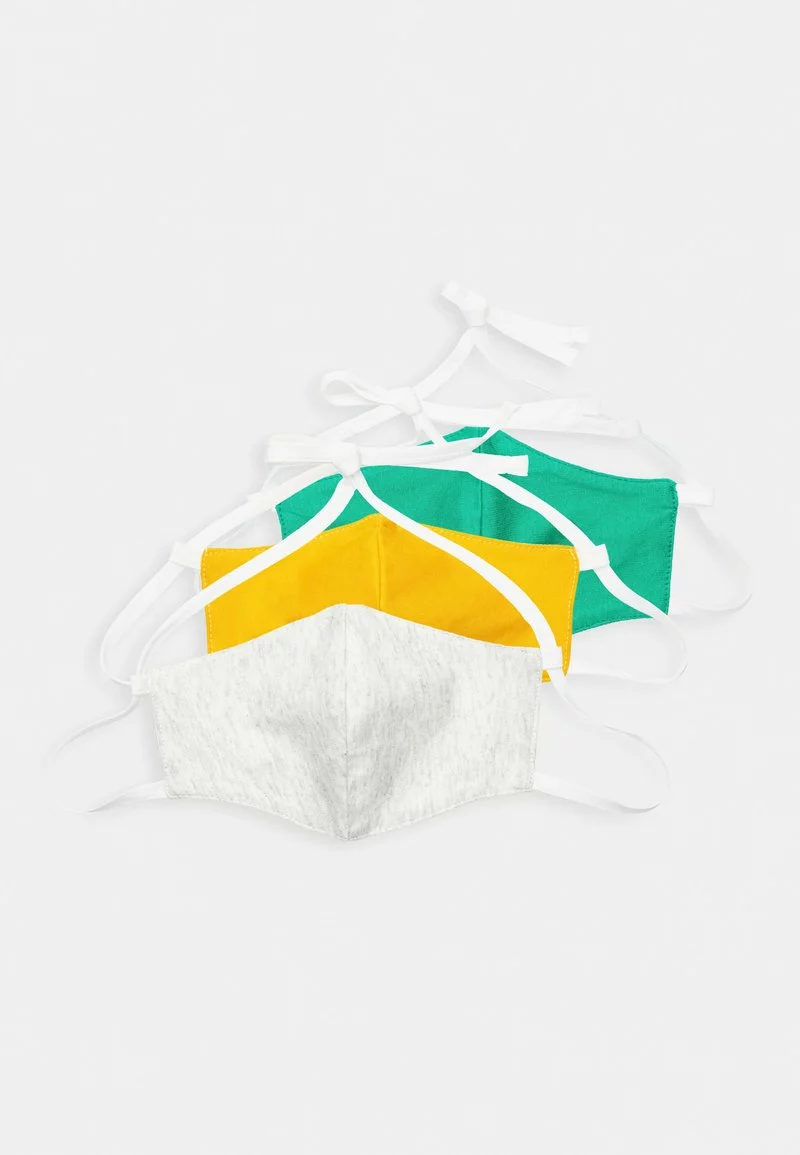 Friboo 3 PACK - Stoffmaske - White/green/yellow, Unisex 3 Friboo 3 PACK - Stoffmaske - White/green/yellow, Unisex