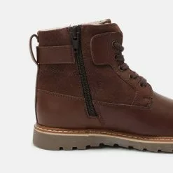 Friboo LEATHER - Schnürstiefelette - Dark Brown, Kinder -Deutschland Friboo Verkaufs-Shop 3e9eab98b0d744a086041c46edf283c1