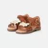 Friboo LEATHER SANDALS - Riemensandalette - Gold/cognac, Kinder