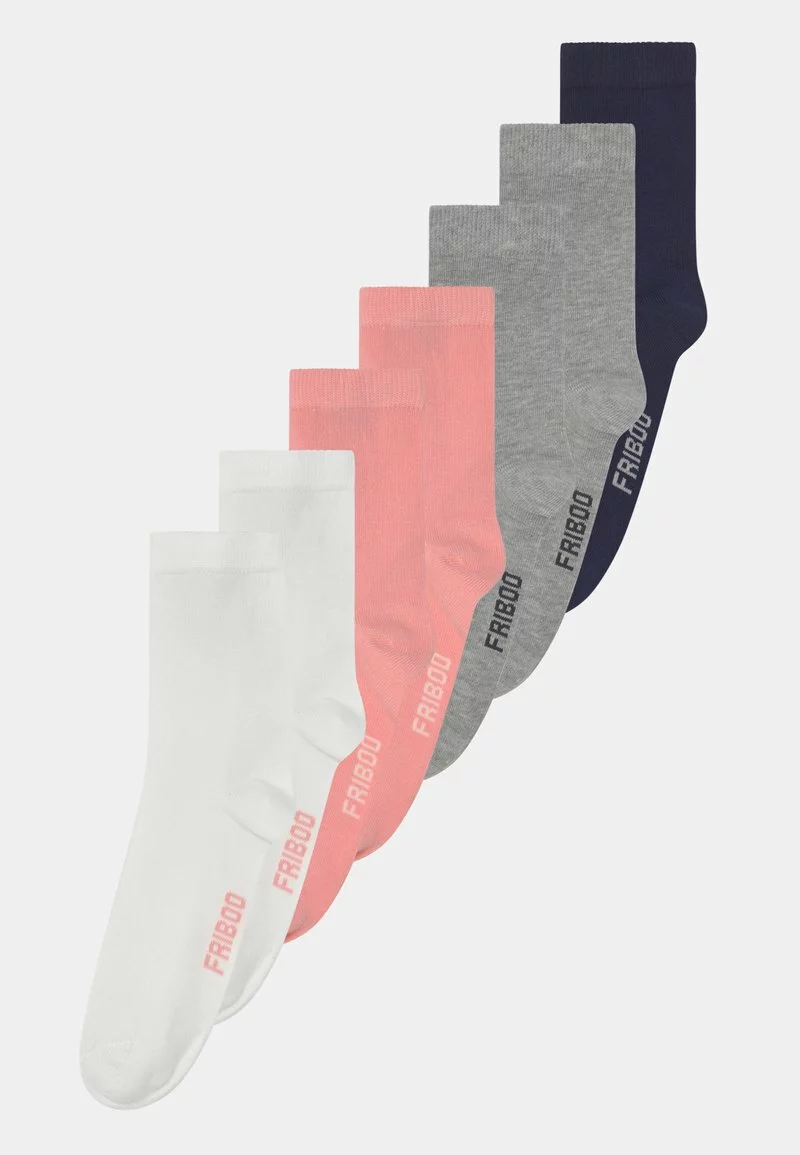 Friboo 7 PACK - Socken - White/pink/grey, Kinder 3 Friboo 7 PACK - Socken - White/pink/grey, Kinder