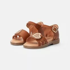 Friboo LEATHER SANDALS - Riemensandalette - Cognac, Kinder