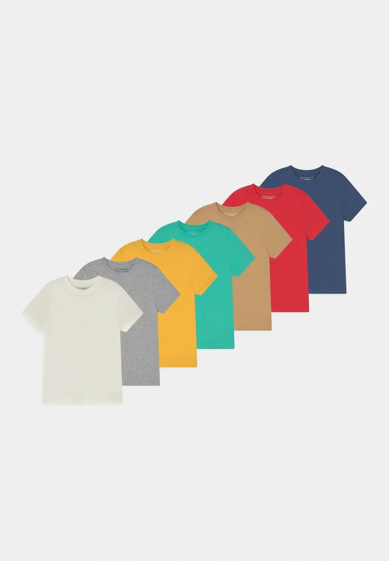 Friboo BASIC BOY TEE 7 PACK - T-Shirt Basic - Multi-coloured/dark Blue/red, Kinder 3 Friboo BASIC BOY TEE 7 PACK - T-Shirt Basic - Multi-coloured/dark Blue/red, Kinder